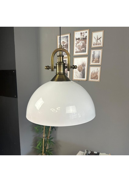 Linate Beyaz Gemici Eskitme Başlık Avize Tekli Sarkıt Salon Kuaför Dekoratif Aydınlatma fırsatları