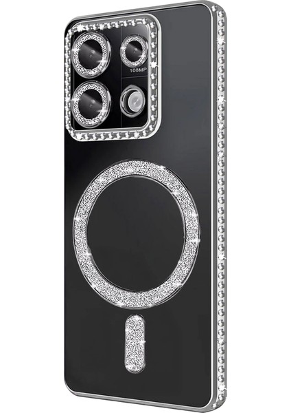 Rdbydn Newface Xiaomi Redmi Note 13 Pro 4g Joke Simli Magneticsafe Kılıf - Gümüş modelleri