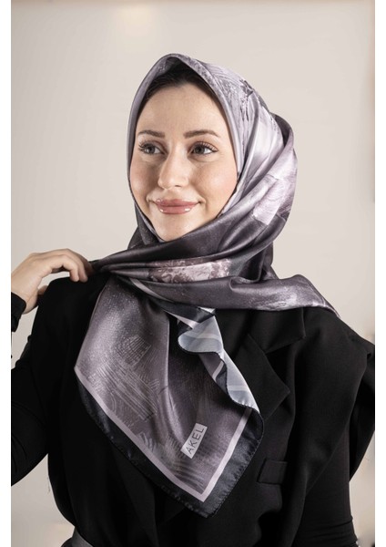 Dijital Kristal Desenli Eşarp 95x95 – Pastel Desen-3