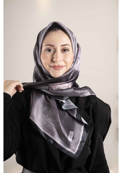 Dijital Kristal Desenli Eşarp 95x95 – Pastel Desen-3 modelleri