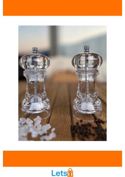 Şeffaf Akrilik El Değirmeni 15 cm Dayanıklı Baharat Öğütücü modelleri