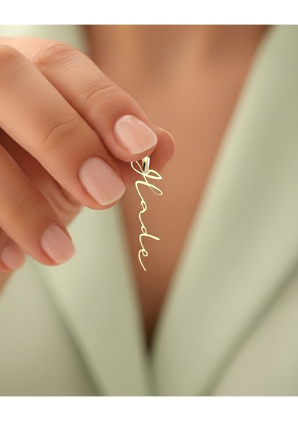 Dik Imza Isimli 14 Ayar Altın Kolye Ucu