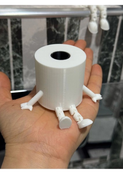 4'lü Eğlenceli Banyo Dekoratif Figür Seti /tuvalet Kağıdı, Kaka Emojisi, Çöp Kovası, Klozet Aksesua