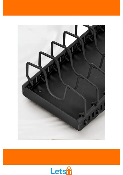 Teleskopik Raylı Dayanıklı Metal Mutfak Tava Tencere Organizeri fırsatları