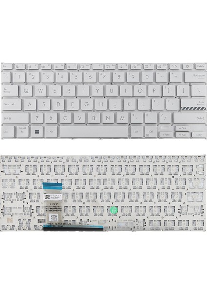 Asus Vivobook 14 Pro X1402 X1402 Için Abd Versiyonu Klavye (Gümüş) (Yurt Dışından)