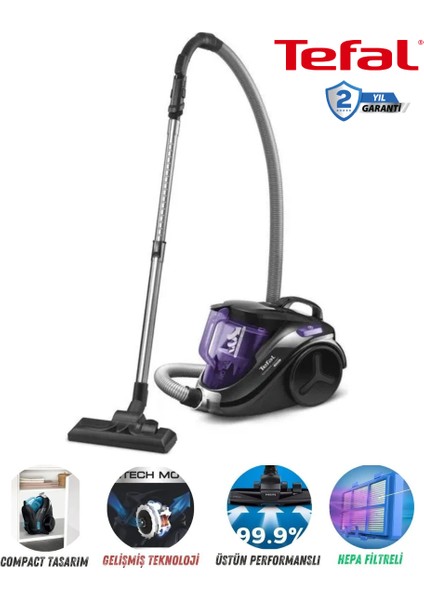 750W Hepa Filtreli Compact Power Toz Torbasız Süpürge - Performans ve Tasarımda Sınıfının Zirvesinde