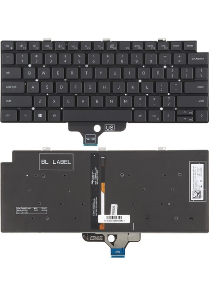 Dell Latitude 5320 7320 Için Abd Arkadan Aydınlatmalı Klavye (Yurt Dışından)
