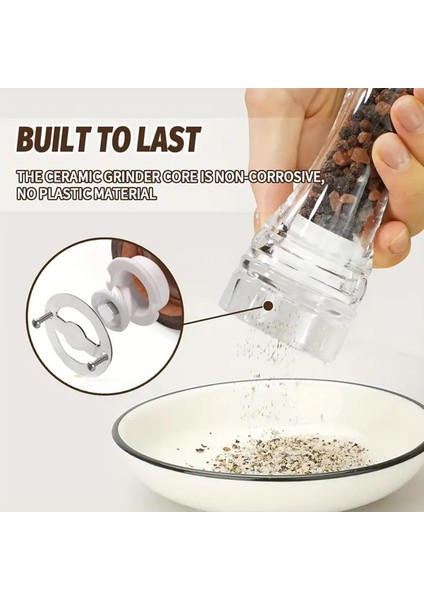 1 Adet Şeffaf Akrilik 20 cm Büyük Boy Baharat Tuz Karabiber Öğütücü Değirmeni fiyatları