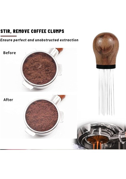 Espresso Dağıtım Aracı 10 Pin Dağıtıcı 0,36 mm Kahve Karıştırıcı Toz Tamper Kahve Karıştırma Barista Aksesuarları-A (Yurt Dışından) fırsatları