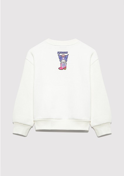 Kuromi Baskılı Ekru Sweatshirt 7S10186-70057 fırsatları