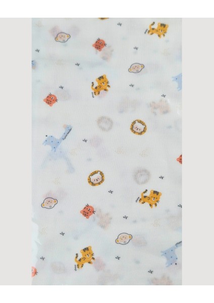 Aslıva %100 Pamuk Müslin Bebek Battaniyesi Kundak Örtüsü Safari Desenli Yumuşak fırsatları