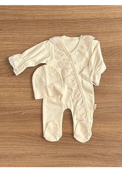 Little Flower Romper Krem Tulum modelleri