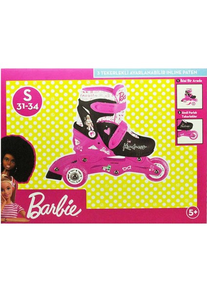 Barbie Inline 3 Tekerlekli Paten - Siyah modelleri