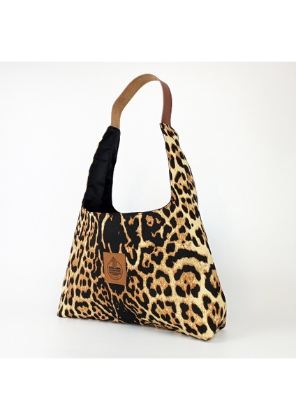 El Yapımı Leopar Desenli Hobo Bag Omuz Çantası fiyatları