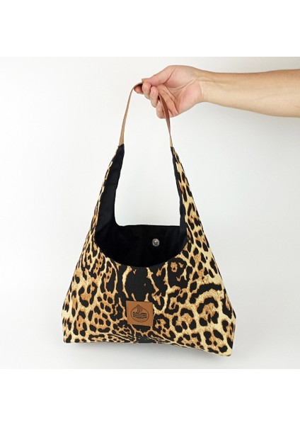 El Yapımı Leopar Desenli Hobo Bag Omuz Çantası modelleri
