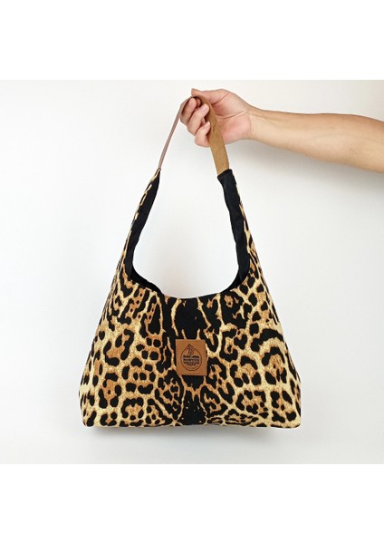 El Yapımı Leopar Desenli Hobo Bag Omuz Çantası fırsatları