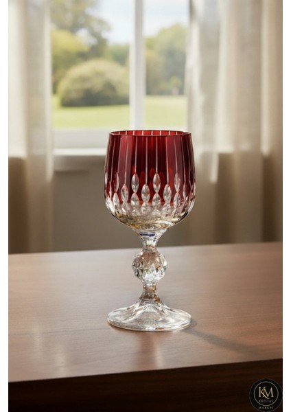 El Yapımı Kristal Bohemia Neon Kristal Kahve Yanı Likör Su Bardağı