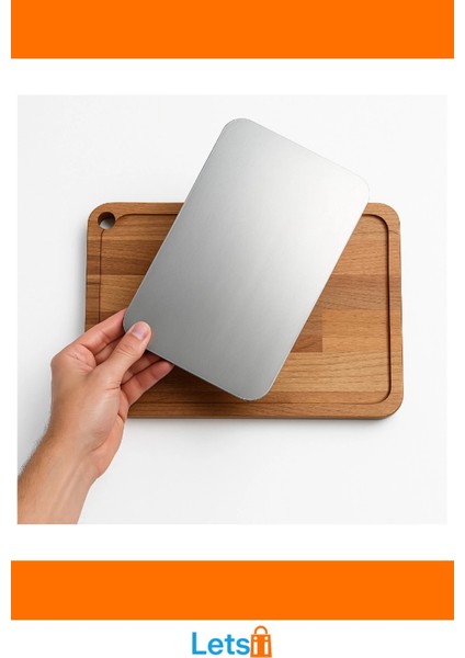 Ahşap Paslanmaz Çelik Kesim ve Sunum Tahtası 31X22 cm modelleri