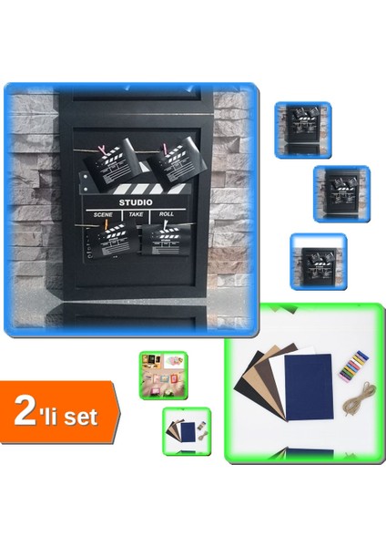 Kişisel Ipli Albüm + Mandallı Klaket Çerçeve 2’li Set HN4D9K