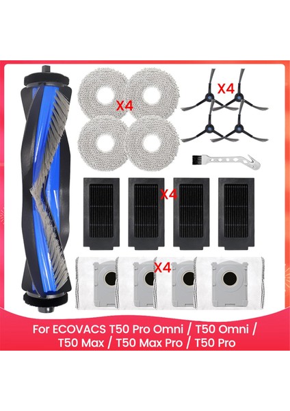 Ecovacs T50 Pro Omni / T50 Omni / T50 Max / T50 Max Pro / T50 Pro Robot Süpürge Aksesuarları Için Yedek Parça (Yurt Dışından)