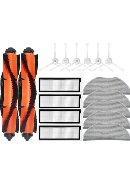 360 S9 S6 Pro X90 X95 Robot Süpürge Hepa Filtre Rulosu Ana Fırça Yan Fırça Paspas Bezi Bez Yedek Aksesuarlar (Yurt Dışından)