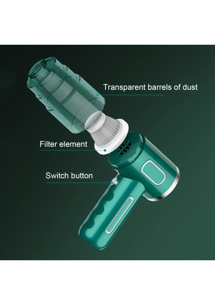 Araba Elektrikli Süpürge Taşınabilir Kablosuz Elektrikli Süpürge Akülü El Elektrikli Süpürge Ev Araba Çift Kullanımlı Mini Elektrikli Süpürge Yeşil (Yurt Dışından) fiyatları