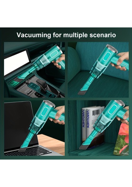 Araba Elektrikli Süpürge Taşınabilir Kablosuz Elektrikli Süpürge Akülü El Elektrikli Süpürge Ev Araba Çift Kullanımlı Mini Elektrikli Süpürge Yeşil (Yurt Dışından) fırsatları