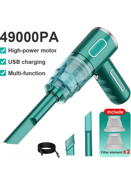 Araba Elektrikli Süpürge Taşınabilir Kablosuz Elektrikli Süpürge Akülü El Elektrikli Süpürge Ev Araba Çift Kullanımlı Mini Elektrikli Süpürge Yeşil (Yurt Dışından) indirimleri