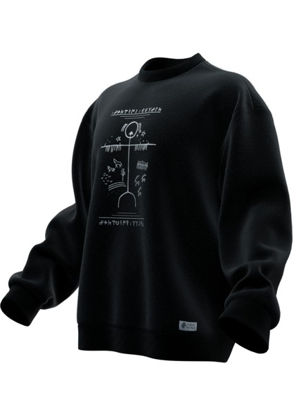 Kam Davulu Tasarımlı Oversıze Sweatshırt (Unısex) fiyatları