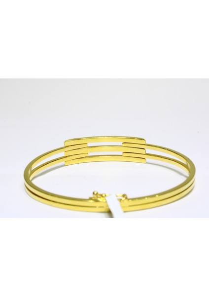 14 Ayar Altın 3 Sıralı Kaburga Kelepçe Bilezik 11.09 gr modelleri