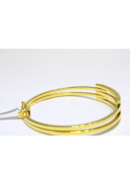 14 Ayar Altın 3 Sıralı Kaburga Kelepçe Bilezik 11.09 gr fırsatları