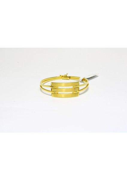 14 Ayar Altın 3 Sıralı Kaburga Kelepçe Bilezik 8.69 gr