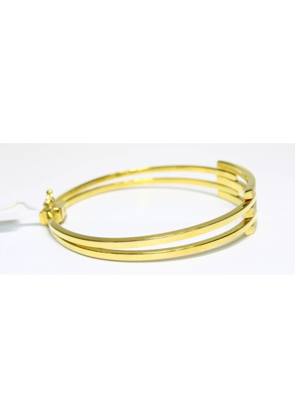 14 Ayar Altın 3 Sıralı Kaburga Kelepçe Bilezik 10.50 gr fırsatları