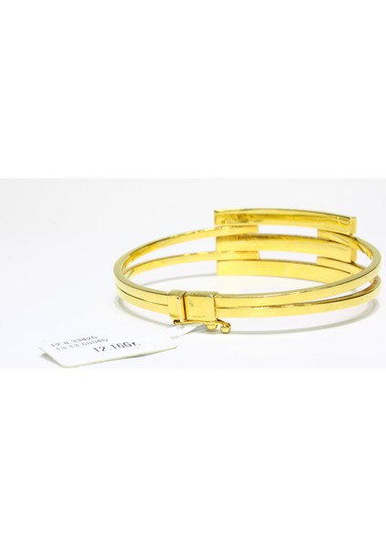14 Ayar Altın 3 Sıralı Kaburga Kelepçe Bilezik 12.16 gr indirimleri