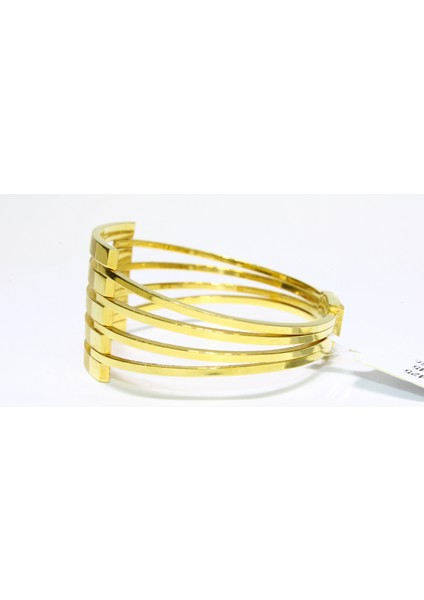 14 Ayar Altın 5 Sıralı Kaburga Kelepçe Bilezik 14.25 gr fiyatları