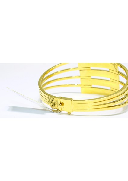 14 Ayar Altın 5 Sıralı Kaburga Kelepçe Bilezik 15.36 gr indirimleri