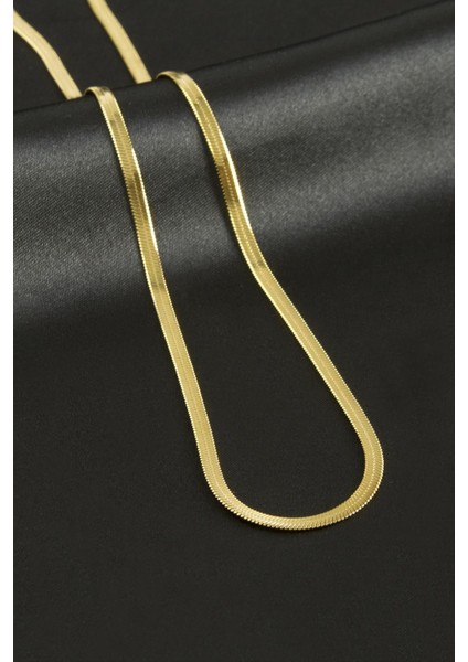 Lvsqvr Italyan Zincir Çelik Kolye 45 Cm-Sarı