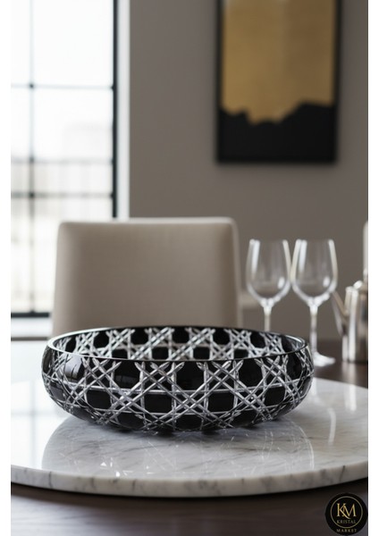 28CMKRISTAL Dekor Petek Sofra Sunum Kasesi