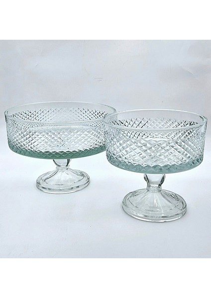Kesme Kristal El Işçiliği 2'li Cam Kase Seti modelleri