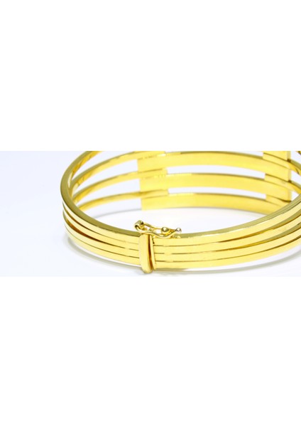 14 Ayar Altın 5 Sıralı Kaburga Kelepçe Bilezik 16.12 gr indirimleri