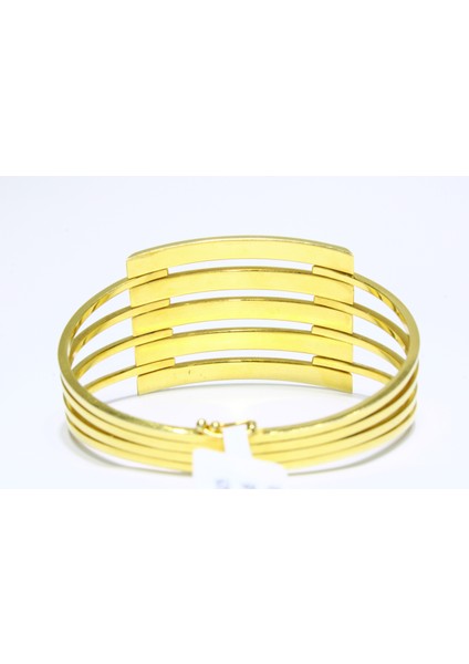 14 Ayar Altın 5 Sıralı Kaburga Kelepçe Bilezik 16.53 gr modelleri