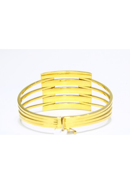 14 Ayar Altın 5 Sıralı Kaburga Kelepçe Bilezik 17.65 gr fırsatları