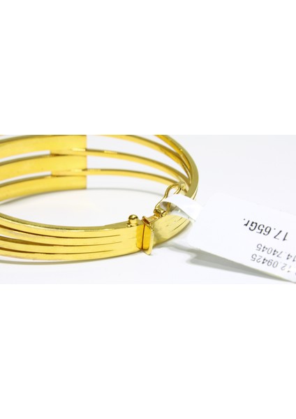 14 Ayar Altın 5 Sıralı Kaburga Kelepçe Bilezik 17.65 gr indirimleri