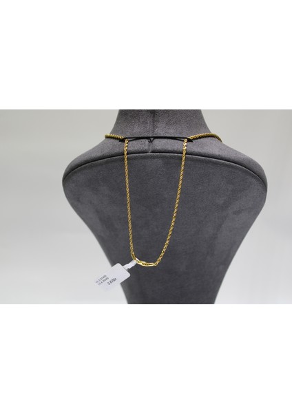 14 Ayar Altın Halat Modeli Zincir Kolye 3.67 gr
