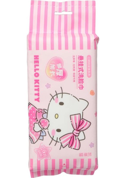 Sanrio Lisanslı Hello Kitty Inci Dokulu Kuru Mendil (80 Mendil)