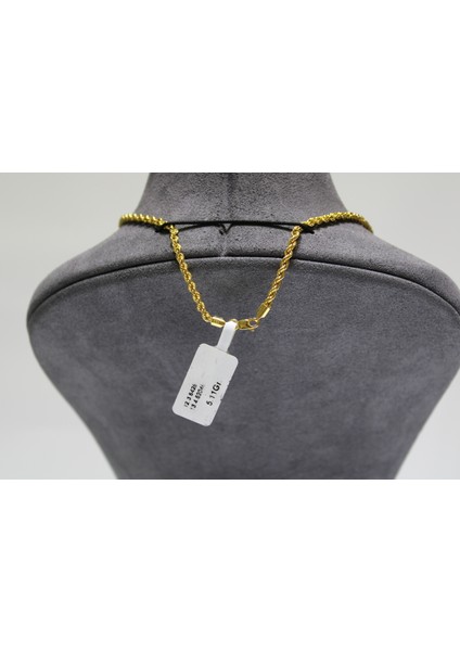 14 Ayar Altın Halat Modeli Zincir Kolye 5.11 gr