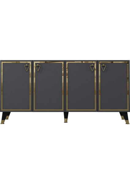 8204-1DD KB150 Konsol, Tv Ünitesi Antrasit-Altın modelleri