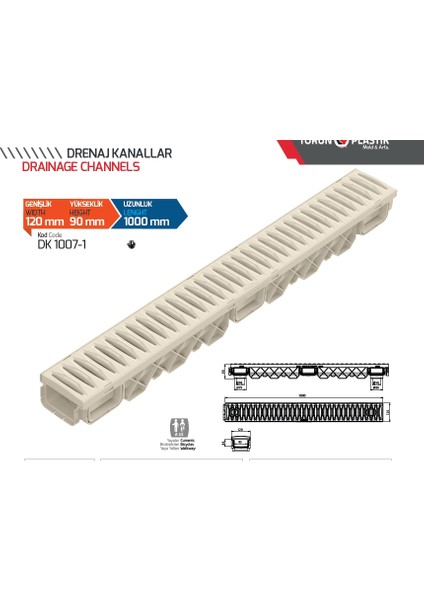 120*90*1000 Drenaj Izgara