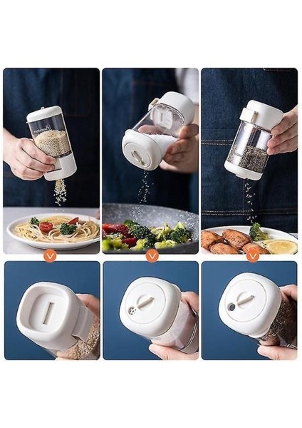 1 Adet Tuşlu Basmalı Baharatlık Gramaj Ayarlı Tuzluk Şekerlik Tuz Biber Baharat Saklama Kabı 140 ml fırsatları