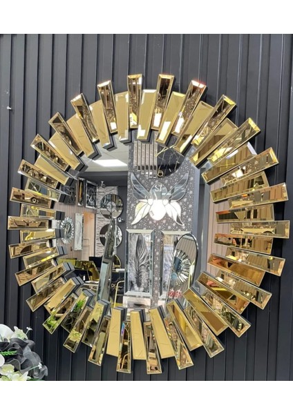 Gold Aynalı Lukens Ayaklı Dresuar takımı 35*90 cm fırsatları